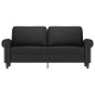 vidaXL Sofá de 2 plazas terciopelo negro 140 cm vidaXL Sofá de 2 plazas terciopelo negro 140 cm