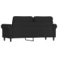 vidaXL Sofá de 2 plazas terciopelo negro 140 cm vidaXL Sofá de 2 plazas terciopelo negro 140 cm