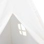 vidaXL Tienda tipi niños y bolsa piel melocotón blanco 120x120x150cm vidaXL Tienda tipi niños y bolsa piel melocotón blanco 120x120x150cm