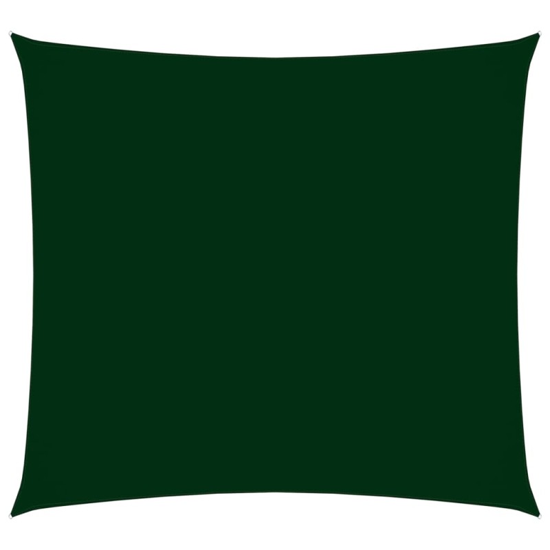 vidaXL Toldo de vela cuadrado tela Oxford verde oscuro 4x4 m