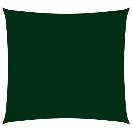 vidaXL Toldo de vela cuadrado tela Oxford verde oscuro 4x4 m