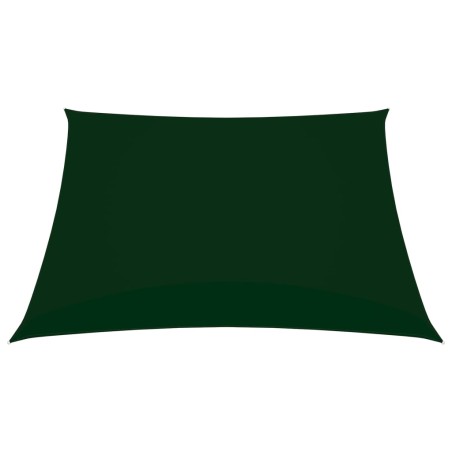 vidaXL Toldo de vela cuadrado tela Oxford verde oscuro 4x4 m
