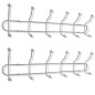 vidaXL Percheros de pared con 12 ganchos 2 unidades vidaXL Percheros de pared con 12 ganchos 2 unidades