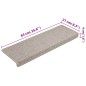 vidaXL Alfombrillas de escalera 10 unidades gris taupe 65x21x4 cm vidaXL Alfombrillas de escalera 10 unidades gris taupe 65x21x4 cm