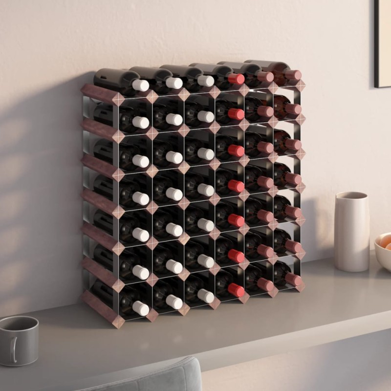 vidaXL Botellero para 42 botellas madera maciza pino marrón vidaXL Botellero para 42 botellas madera maciza pino marrón