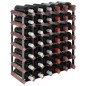 vidaXL Botellero para 42 botellas madera maciza pino marrón vidaXL Botellero para 42 botellas madera maciza pino marrón