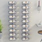 vidaXL Botellero de pared para 9 botellas 2 unidades hierro blanco vidaXL Botellero de pared para 9 botellas 2 unidades hierro blanco