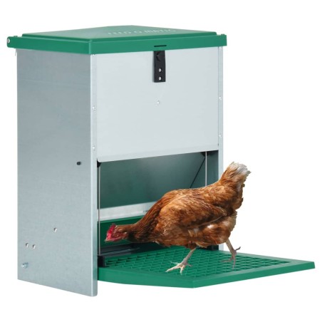 vidaXL Comedero automático para aves de corral con pedal 12 kg