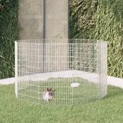 vidaXL Jaula para conejos 10 paneles hierro galvanizado 54x100 cm