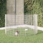 vidaXL Jaula para conejos 10 paneles hierro galvanizado 54x100 cm vidaXL Jaula para conejos 10 paneles hierro galvanizado 54x100 cm