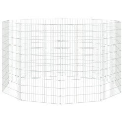 vidaXL Jaula para conejos 10 paneles hierro galvanizado 54x100 cm