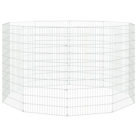 vidaXL Jaula para conejos 10 paneles hierro galvanizado 54x100 cm