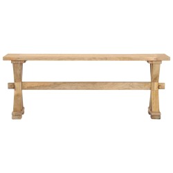 vidaXL Banco de recibidor madera maciza de mango 120x35x45 cm