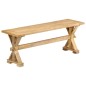 vidaXL Banco de recibidor madera maciza de mango 120x35x45 cm vidaXL Banco de recibidor madera maciza de mango 120x35x45 cm