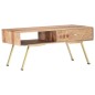 vidaXL Mesa de centro de madera maciza de sheesham 95x50x42 cm vidaXL Mesa de centro de madera maciza de sheesham 95x50x42 cm