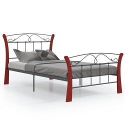 vidaXL Estructura de cama de metal negro 100x200 cm