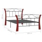 vidaXL Estructura de cama de metal negro 100x200 cm vidaXL Estructura de cama de metal negro 100x200 cm
