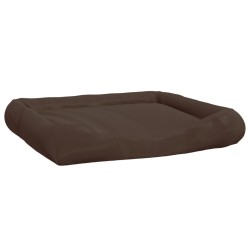 vidaXL Cojín para perros con almohadas tela oxford marrón 115x100x20cm