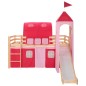vidaXL Cama alta para niños tobogán y escalera madera pino 208x230 cm