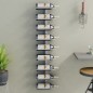 vidaXL Botellero de pared para 9 botellas hierro blanco vidaXL Botellero de pared para 9 botellas hierro blanco