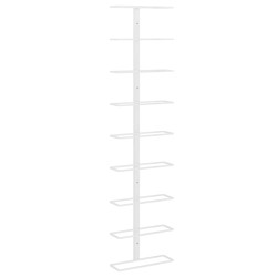 vidaXL Botellero de pared para 9 botellas hierro blanco