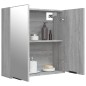 vidaXL Armario de baño con espejo color gris Sonoma 64x20x67 cm vidaXL Armario de baño con espejo color gris Sonoma 64x20x67 cm