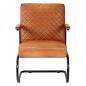 vidaXL Sillón de cuero auténtico marrón claro vidaXL Sillón de cuero auténtico marrón claro