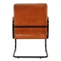 vidaXL Sillón de cuero auténtico marrón claro vidaXL Sillón de cuero auténtico marrón claro