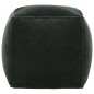 vidaXL Puf terciopelo de algodón verde bosque 40x40x40 cm