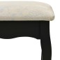 vidaXL Tocador con taburete y espejo triple plegable negro vidaXL Tocador con taburete y espejo triple plegable negro