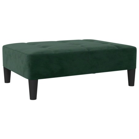 vidaXL Taburete de terciopelo verde oscuro 78x56x32 cm
