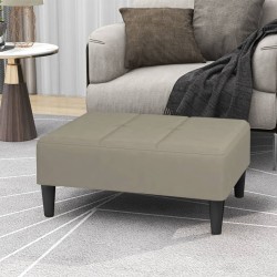 vidaXL Reposapiés de terciopelo gris claro 78x56x32 cm