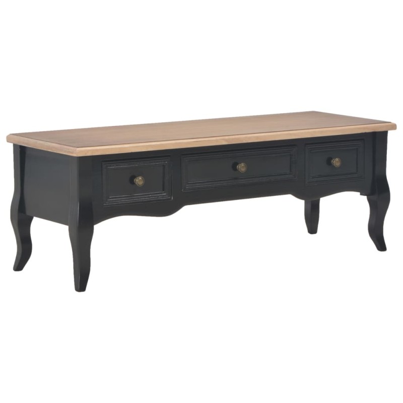 vidaXL Mueble para TV de madera negro 100x35x35 cm