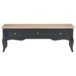 vidaXL Mueble para TV de madera negro 100x35x35 cm
