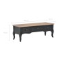 vidaXL Mueble para TV de madera negro 100x35x35 cm