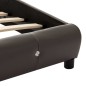 vidaXL Estructura de cama con LED cuero sintético gris 150x200 cm vidaXL Estructura de cama con LED cuero sintético gris 150x200 cm