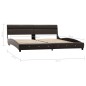 vidaXL Estructura de cama con LED cuero sintético gris 150x200 cm vidaXL Estructura de cama con LED cuero sintético gris 150x200 cm
