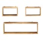 vidaXL Juego de estantes cubo de pared 3 piezas madera maciza de mango vidaXL Juego de estantes cubo de pared 3 piezas madera maciza de mango