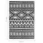 vidaXL Alfombra de exterior PP negra 120x180 cm
