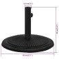 vidaXL Base de sombrilla de hierro fundido negro 45x45x30 cm 