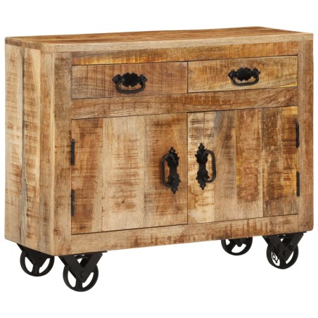 vidaXL Aparador de madera maciza de mango sin tratar 80x30x65 cm