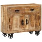 vidaXL Aparador de madera maciza de mango sin tratar 80x30x65 cm vidaXL Aparador de madera maciza de mango sin tratar 80x30x65 cm