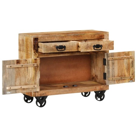 vidaXL Aparador de madera maciza de mango sin tratar 80x30x65 cm