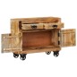 vidaXL Aparador de madera maciza de mango sin tratar 80x30x65 cm vidaXL Aparador de madera maciza de mango sin tratar 80x30x65 cm