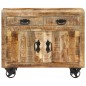 vidaXL Aparador de madera maciza de mango sin tratar 80x30x65 cm vidaXL Aparador de madera maciza de mango sin tratar 80x30x65 cm