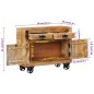 vidaXL Aparador de madera maciza de mango sin tratar 80x30x65 cm vidaXL Aparador de madera maciza de mango sin tratar 80x30x65 cm