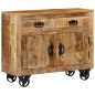vidaXL Aparador de madera maciza de mango sin tratar 80x30x65 cm vidaXL Aparador de madera maciza de mango sin tratar 80x30x65 cm