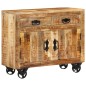 vidaXL Aparador de madera maciza de mango sin tratar 80x30x65 cm vidaXL Aparador de madera maciza de mango sin tratar 80x30x65 cm