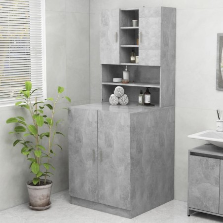 vidaXL Mueble de lavadora gris hormigón