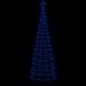 vidaXL Árbol de Navidad cono con estacas 570 LEDs azul 300 cm